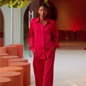 Andrea Iyamah Vibrant Ruby Top